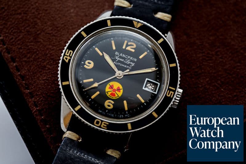 Image of Blancpain Vintage Fifty Fathoms Aqualung NO RADIATION Circa 1960's 36MM