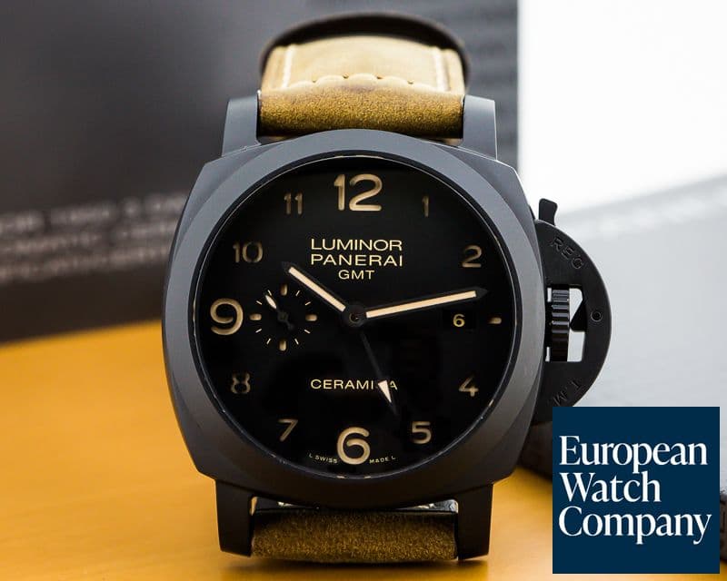 Image of Panerai Luminor 1950 3 Day GMT Black Ceramic