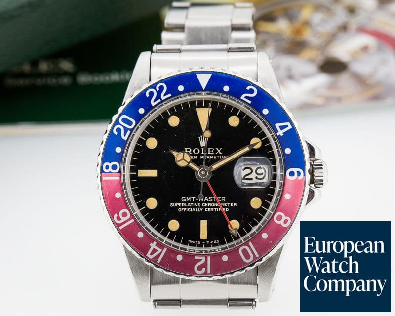 Image of Rolex Vintage GMT Master Gilt Dial Pepsi Bezel Circa 1965