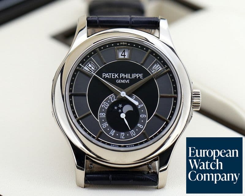 Image of Patek Philippe Annual Calendar Black Dial 18K White Gold 

