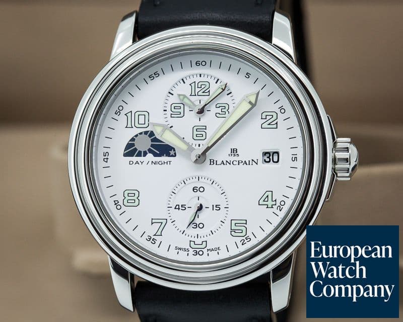Image of Blancpain Double Time Zone White Dial Westime Limited SS / Rubber 