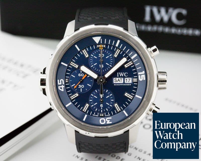 Image of IWC Aquatimer Chronograph SS / Rubber Blue Dial 