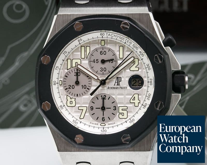 Image of Audemars Piguet Royal Oak Offshore Chronograph Rubberclad White Dial 44.5MM