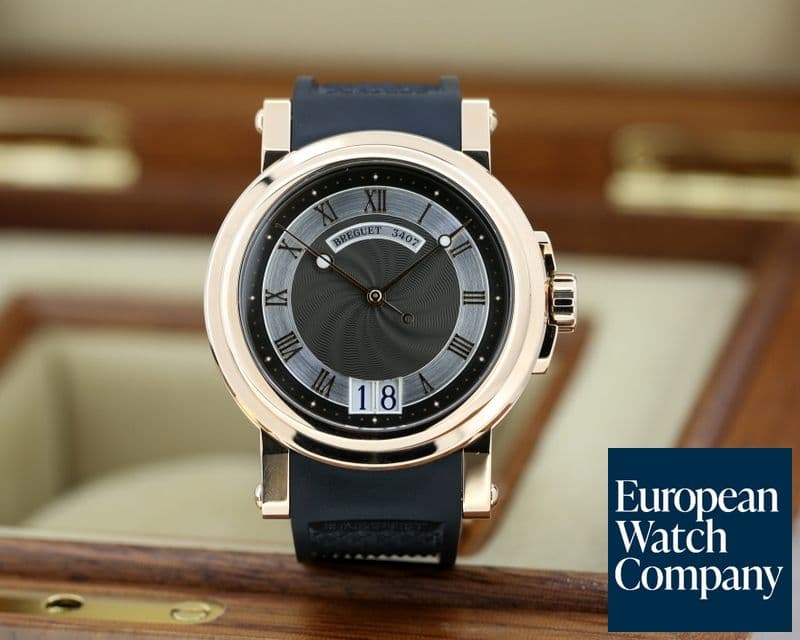 Image of Breguet Marine Automatic Big Date 18K Rose Gold / Rubber