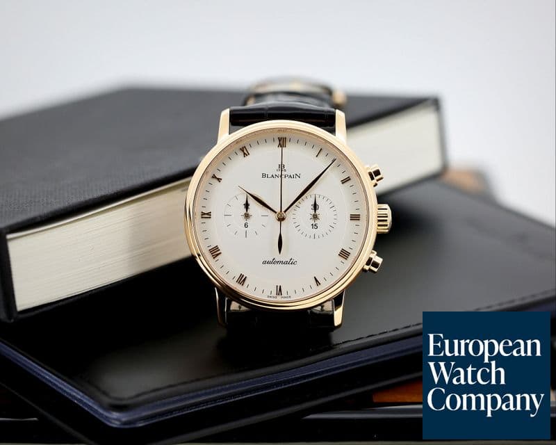 Image of Blancpain Villeret Chronograph 18K Rose Gold