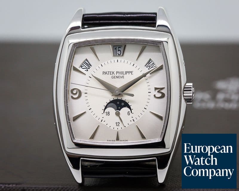 Image of Patek Philippe Gondolo Calendario 18K White Gold Silver Dial 