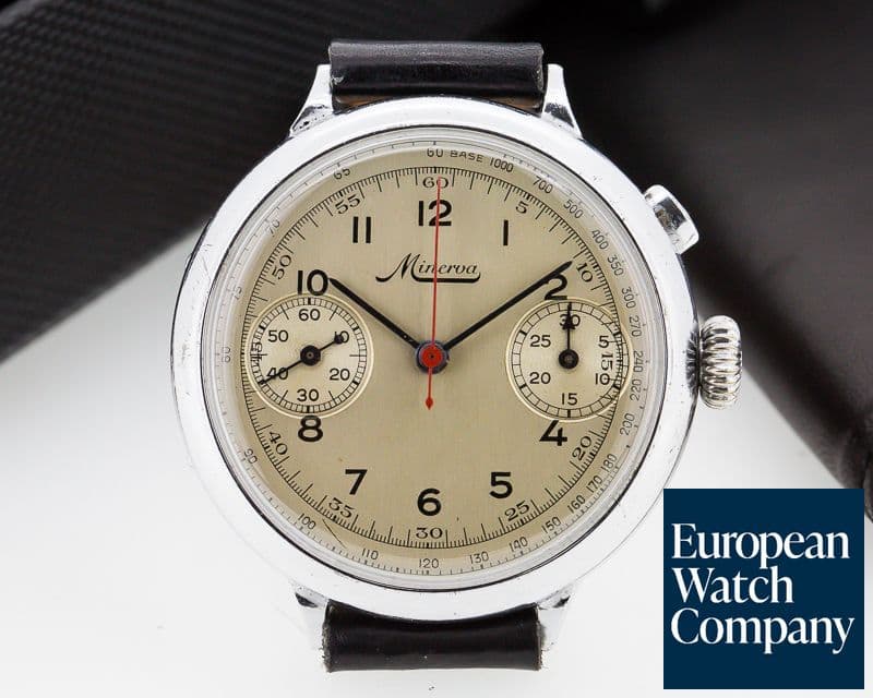Image of Minerva Vintage Oversized Monopusher Chronograph