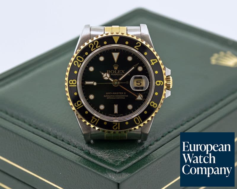 Image of Rolex GMT Master II 18K / SS Black Dial
