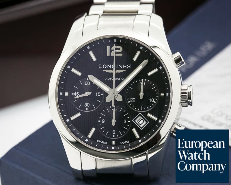 Image of Longines Conquest Classic Chronograph Black Dial Automatic