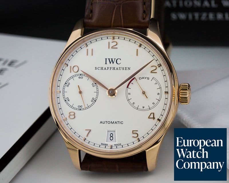 Image of IWC Portuguese 7 Day Automatic 18K Red Gold 