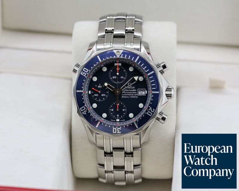 Image of Omega Seamaster Professional SS Chronograph Blue Dial 