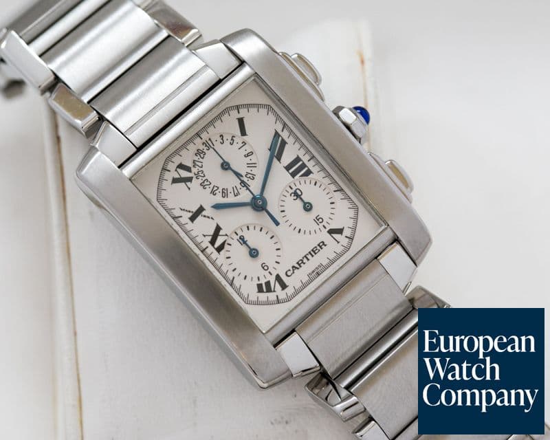 Image of Cartier Tank Francaise Chronoflex Quartz Chronograph SS