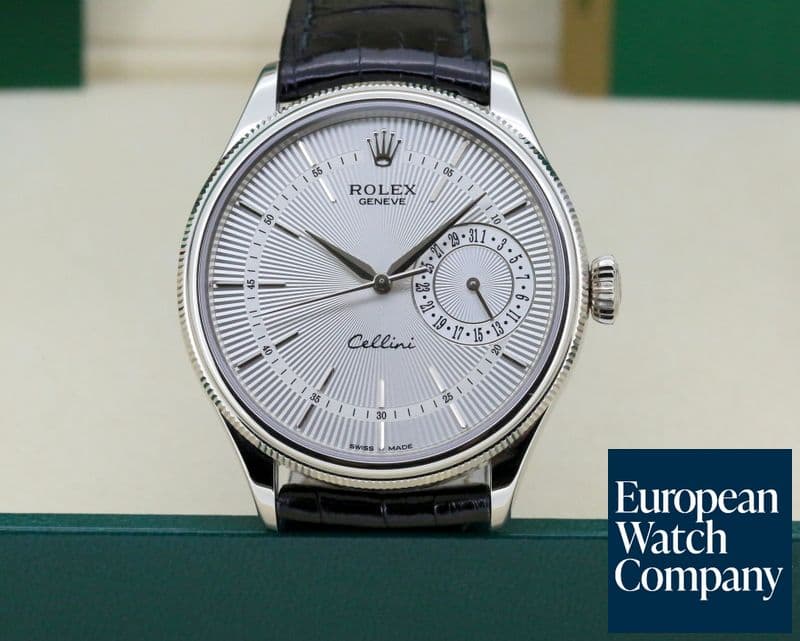 Image of Rolex Cellini Date Silver Dial 18K White Gold 