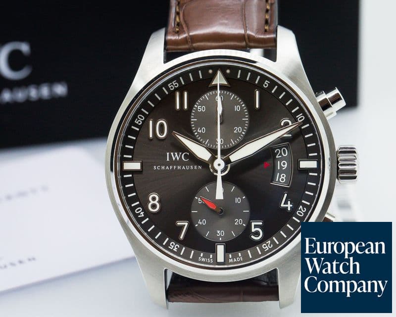 Image of IWC Pilot Spitfire Chronograph SS Grey Dial 
