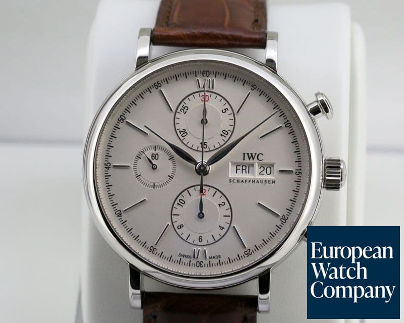 Image of IWC Portofino Chronograph SS Silver Dial 