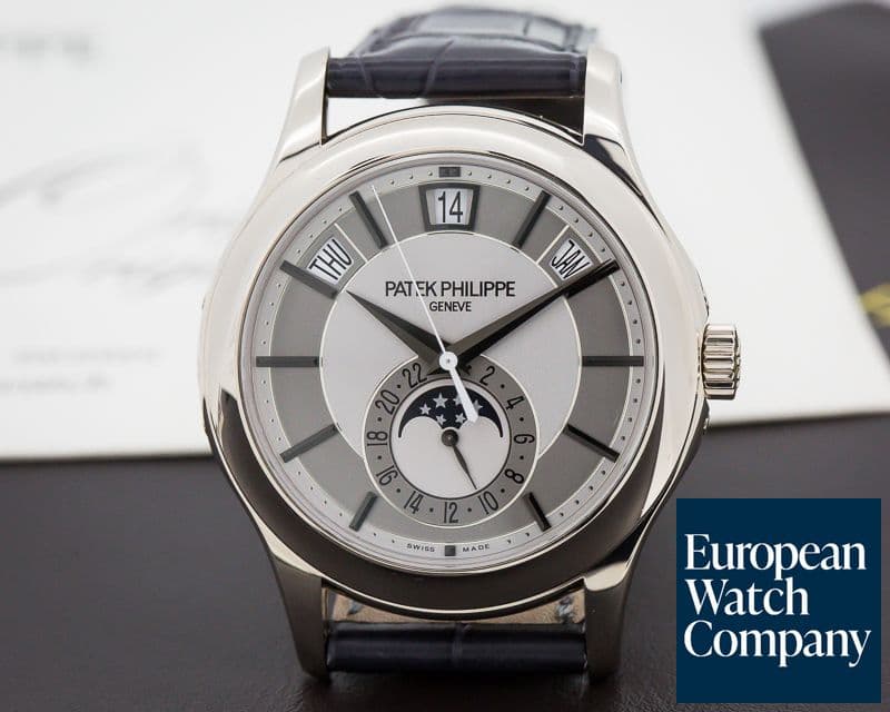Image of Patek Philippe Annual Calendar Silver Dial 18K White Gold 

