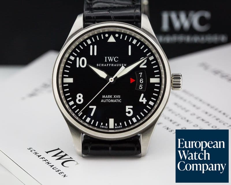 Image of IWC Mark XVII Black Dial SS / Alligator 