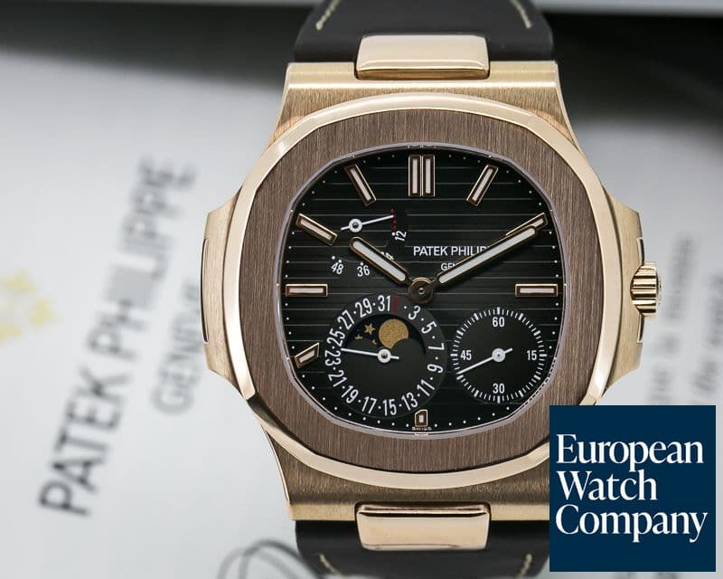 Image of Patek Philippe Jumbo Nautilus Power Reserve Moon 18K Rose Gold