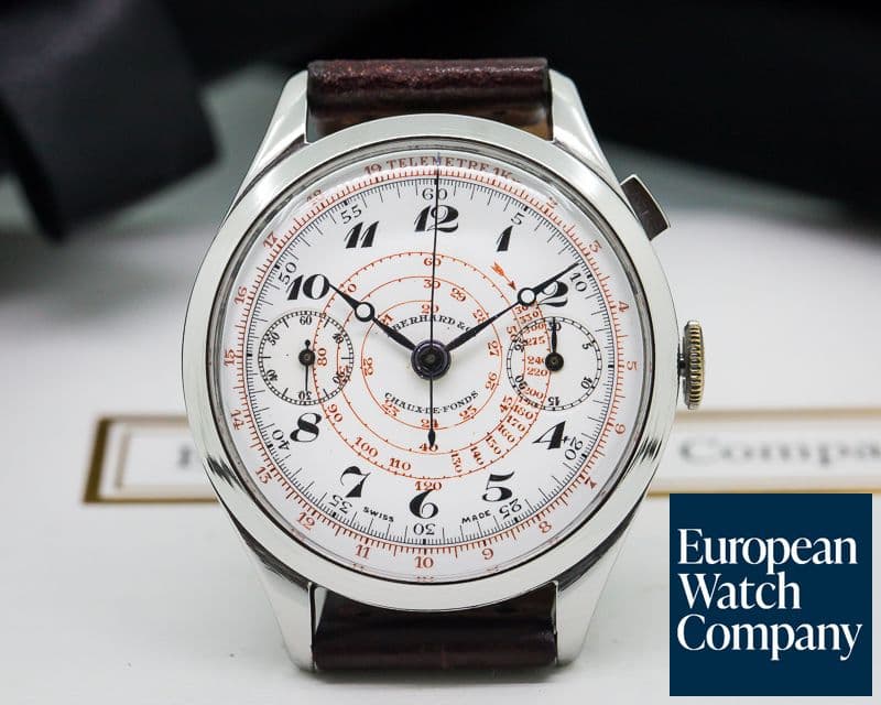 Image of Eberhard Vintage Eberhard Monopusher Enamel Dial