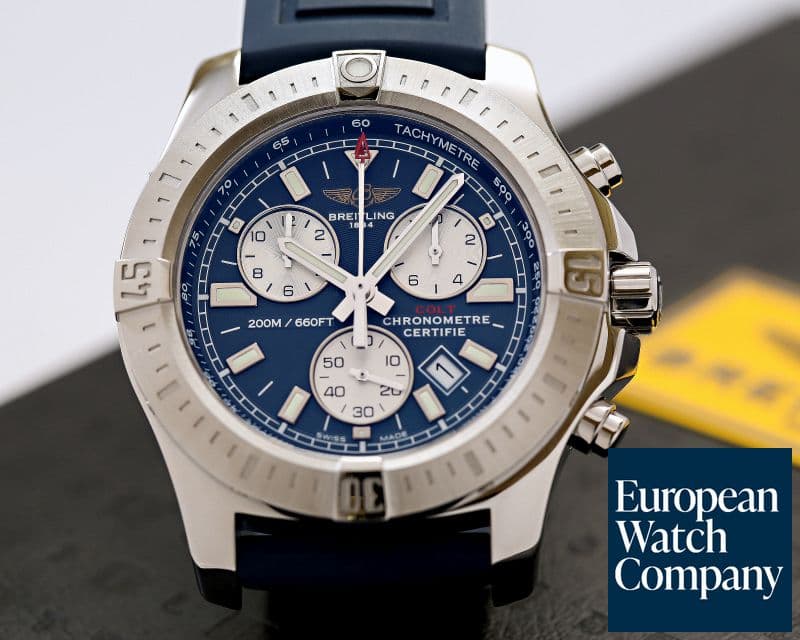 Image of Breitling Colt Chronograph Quartz Blue Dial SS / Rubber