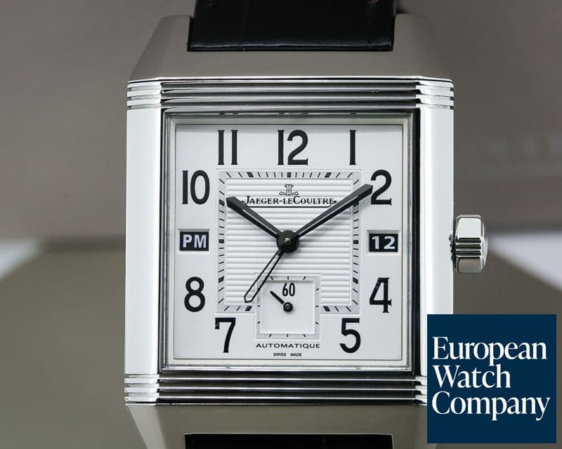 Image of Jaeger LeCoultre Reverso Squadra Hometime SS / Alligator