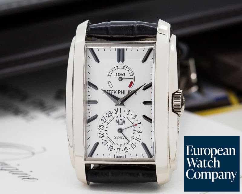 Image of Patek Philippe Gondolo 8 Day Manual Wind White Dial 18K White Gold