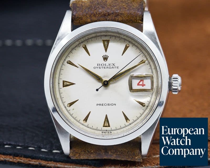 Image of Rolex Oyster Date Precision SS Cream Dial Circa 1953 34MM