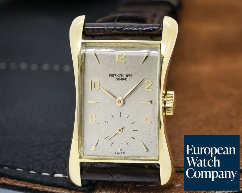 Image of Patek Philippe Vintage Rectangle "Banana" 18K Yellow Gold
