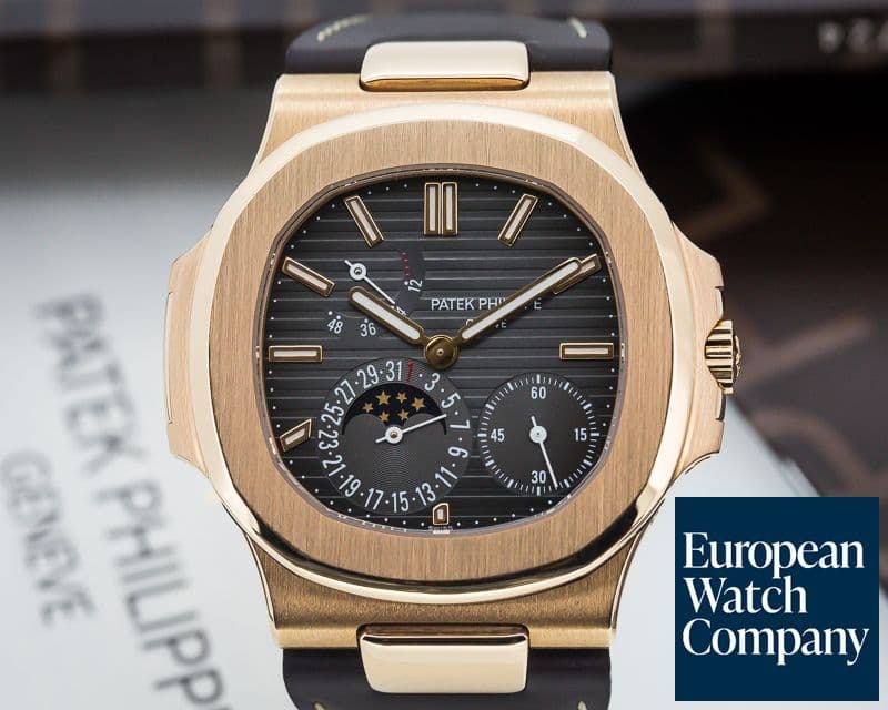 Image of Patek Philippe Jumbo Nautilus Power Reserve Moon 18K Rose Gold