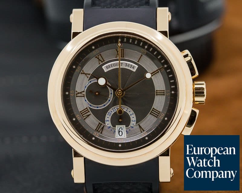 Image of Breguet Marine Chronograph 18K Rose Gold / Rubber