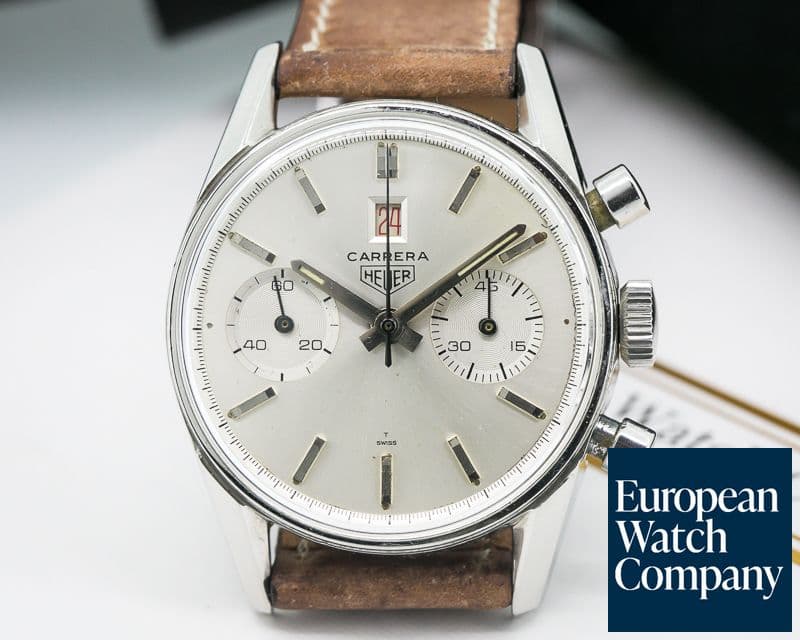 Image of Heuer Vintage Carrera Dato 45 Silver Dial Circa 1960s