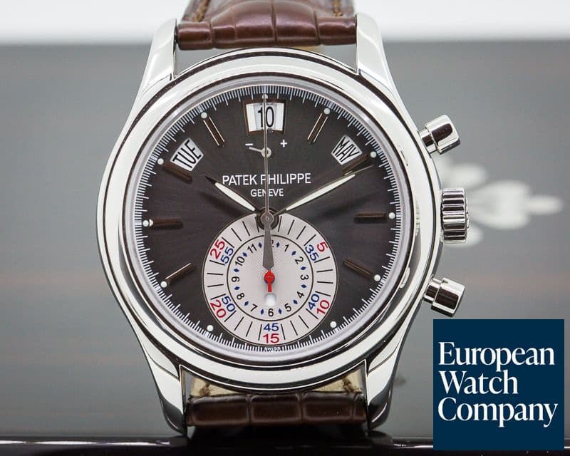 Image of Patek Philippe Annual Calendar Chronograph Platinum Grey Dial 
