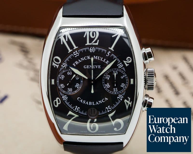 Image of Franck Muller Casablanca Chronograph SS Black Dial / Rubber
