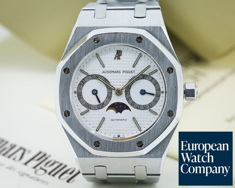 Image of Audemars Piguet Royal Oak Day Date Moon  White Dial SS