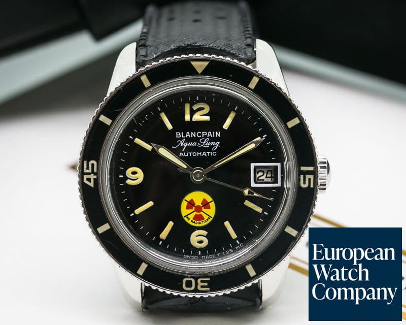Image of Blancpain Vintage Fifty Fathoms Aqualung NO RADIATION Circa 1960's 36MM