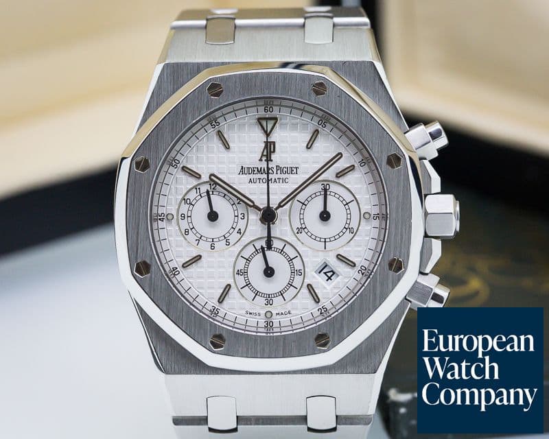 Image of Audemars Piguet Royal Oak Chronograph White Dial SS / SS 