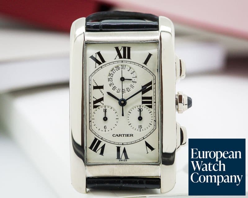 Image of Cartier Tank Americaine Chronograph 18K White Gold