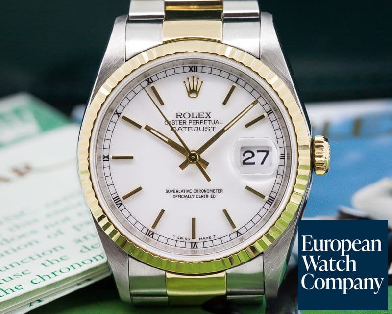 Image of Rolex Datejust White Dial Oyster 18K / SS

