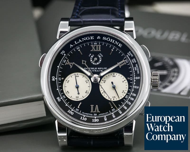 Image of A. Lange and Sohne Double Split Black Dial Platinum / Deployment