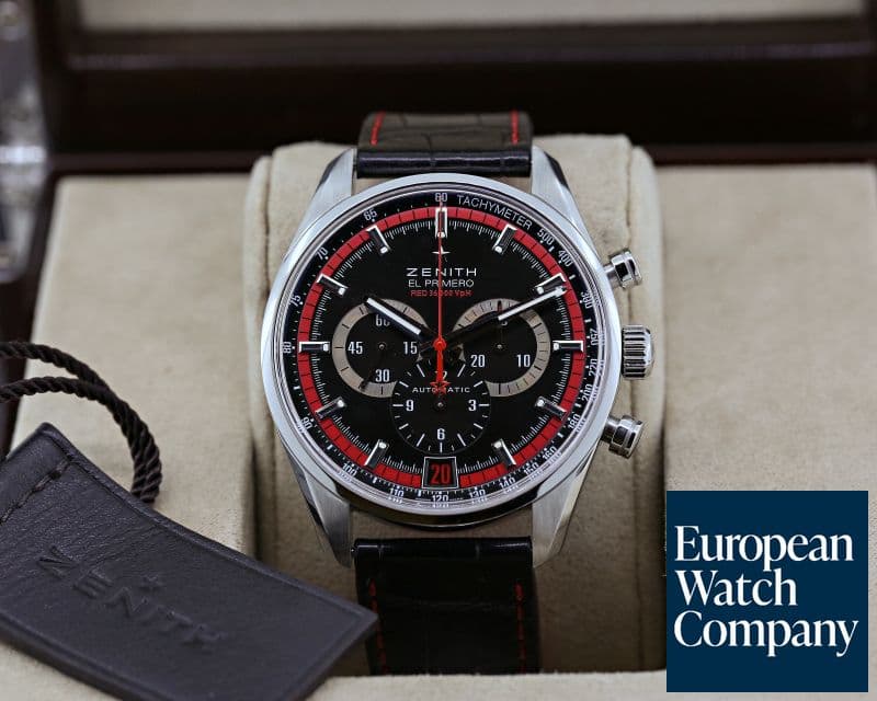 Image of Zenith El Primero Chronograph Black / Red Dial 

