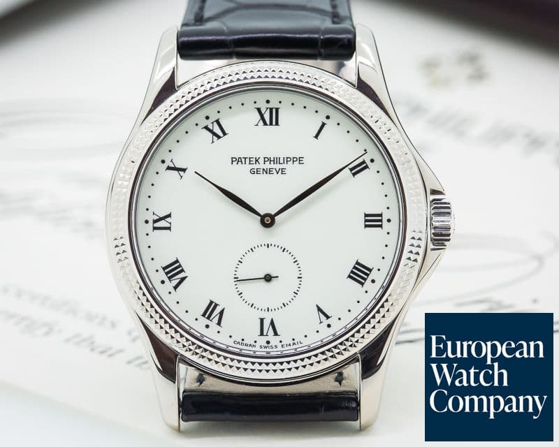 Image of Patek Philippe Calatrava Manual Wind Enamel Dial 18K White Gold