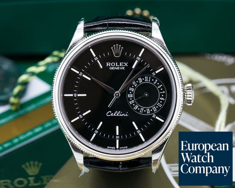 Image of Rolex Cellini Date Black Dial 18K White Gold 
