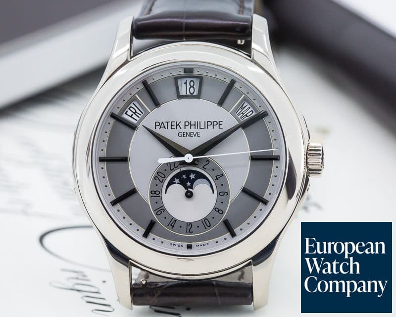 Image of Patek Philippe Annual Calendar Silver Dial 18K White Gold 

