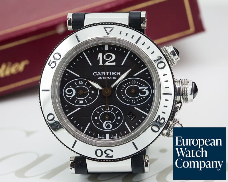 Image of Cartier Pasha Seatimer Chronograph Rubber / SS 