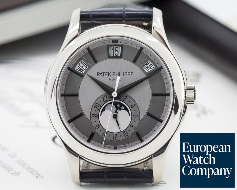 Image of Patek Philippe Annual Calendar Silver Dial 18K White Gold 

