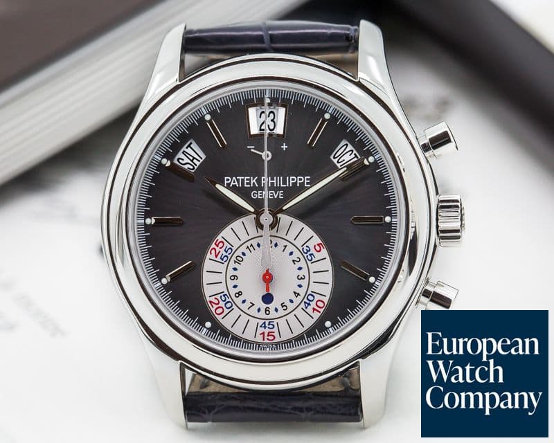 Image of Patek Philippe Annual Calendar Chronograph Platinum Grey Dial 


