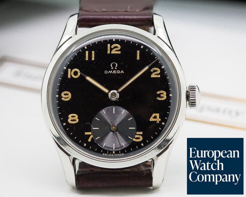Image of Omega Vintage Manual Wind 30T2 Military Dial SS