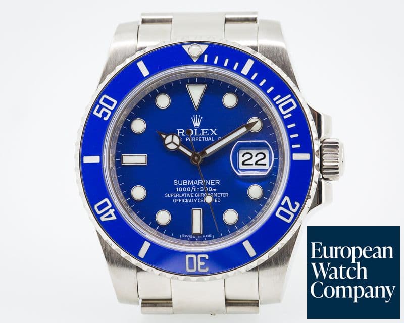 Image of Rolex Submariner 18K White Gold Blue Dial