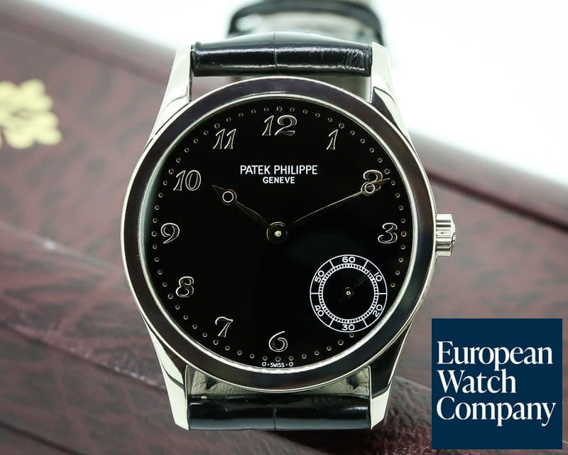 Image of Patek Philippe Calatrava Automatic Black Arabic Dial 18k White Gold