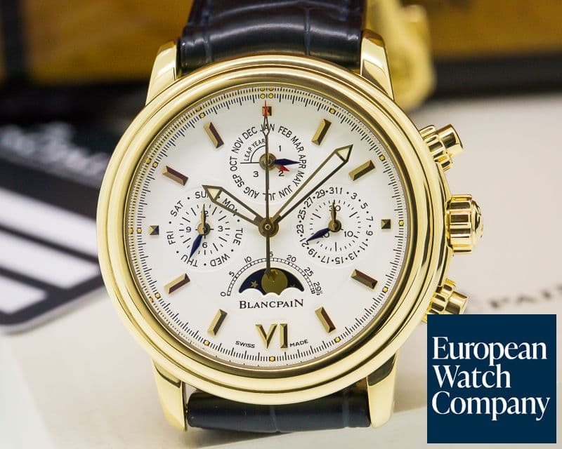 Image of Blancpain Leman Perpetual Calendar Chronograph 18K Yellow Gold 38MM